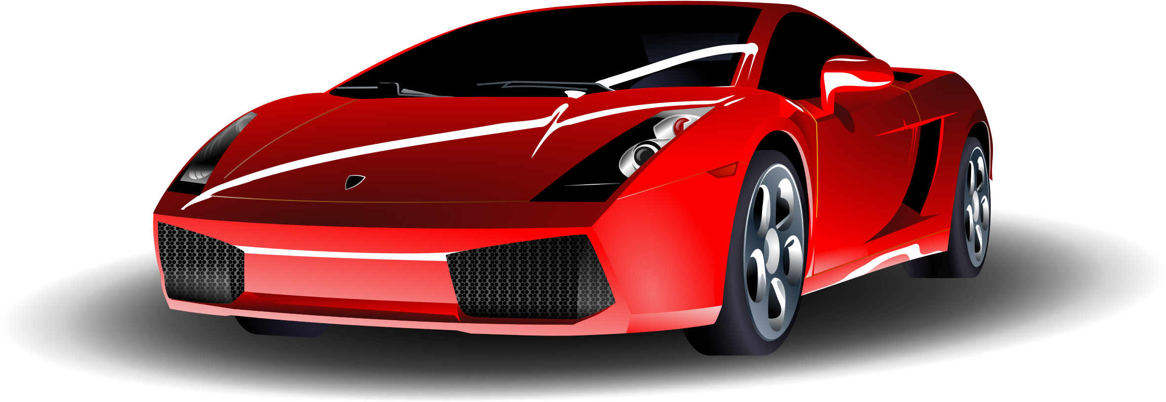 Red Sports Car Vector Illustration