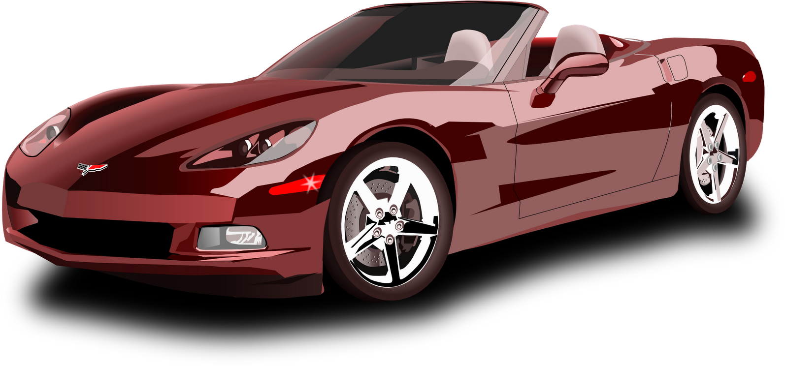 Red Sports Car Vector Illustration