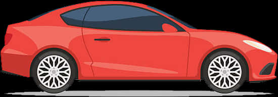 Red Sports Car Vector Illustration