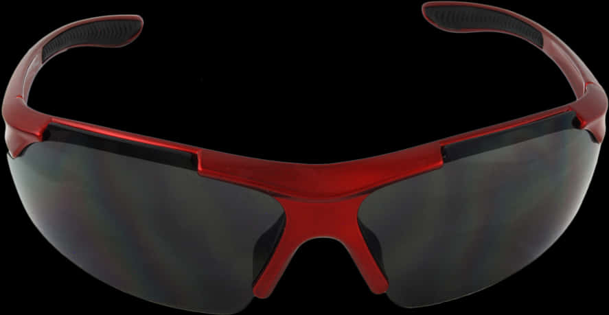 Red Sporty Wraparound Sunglasses