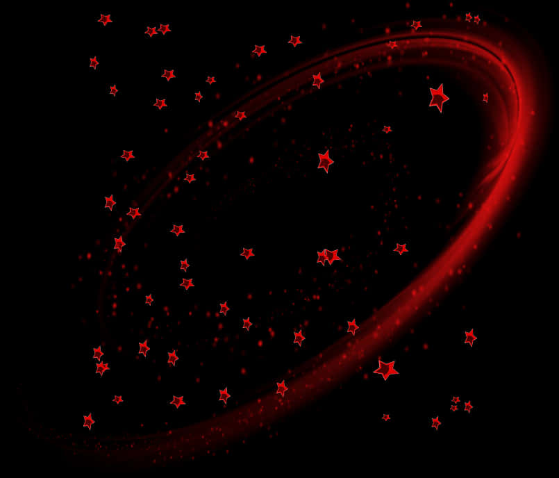 Red Star Swirl Abstract