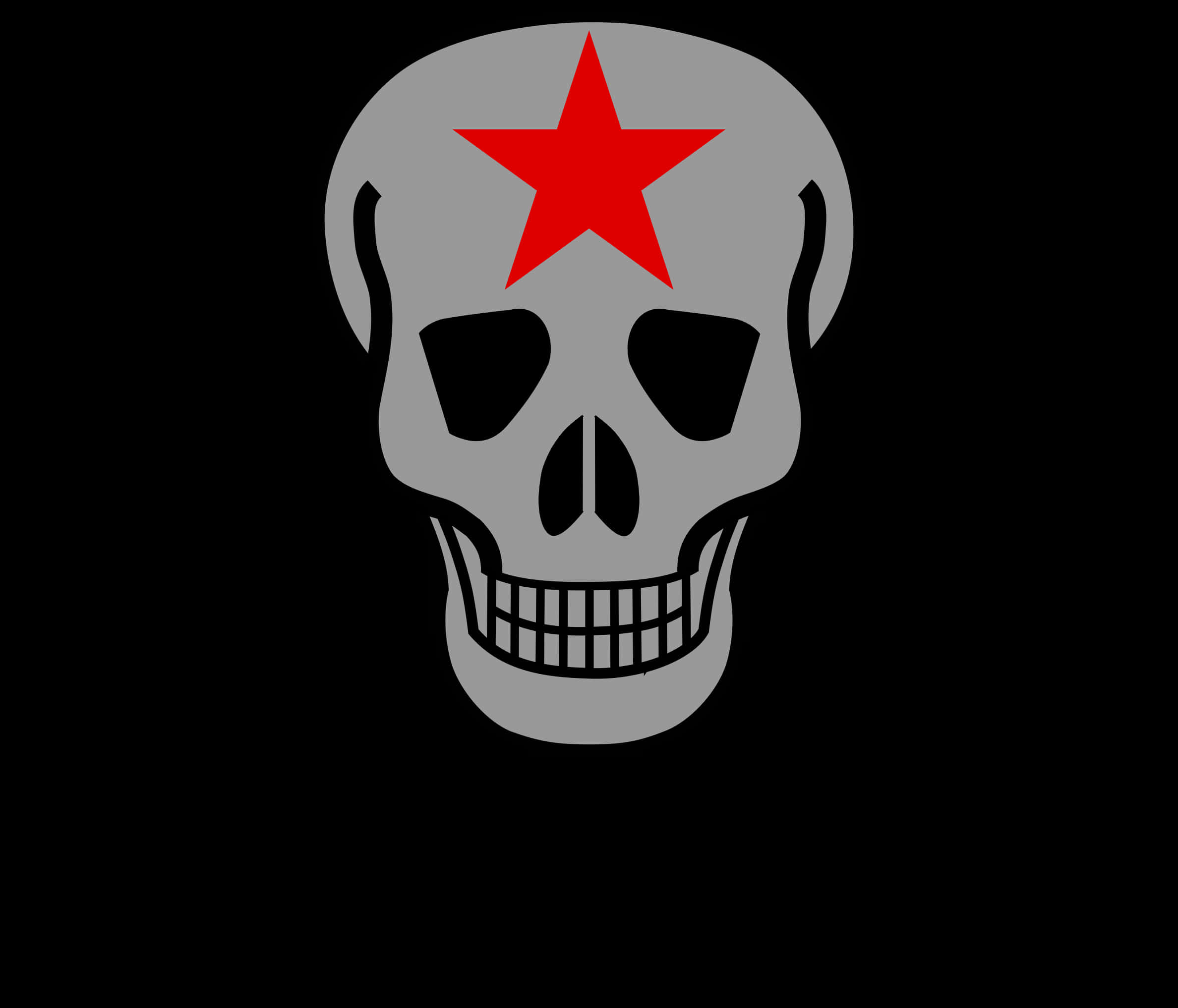 Red Starred Skull Graphic