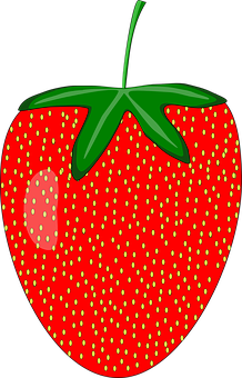 Red Strawberry Cartoon Illustration