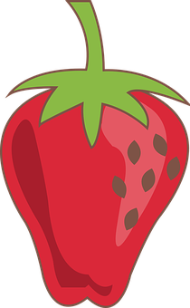 Red Strawberry Vector Illustration