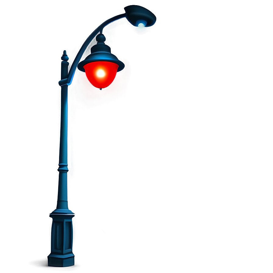 Red Street Light Night Png Iwq