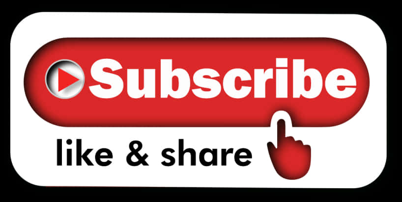 Red Subscribe Button Like Share