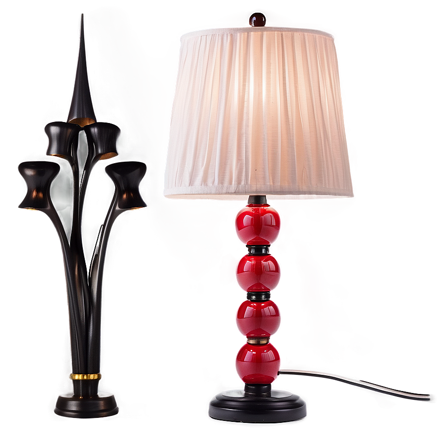 Red Table Lamp Png 15