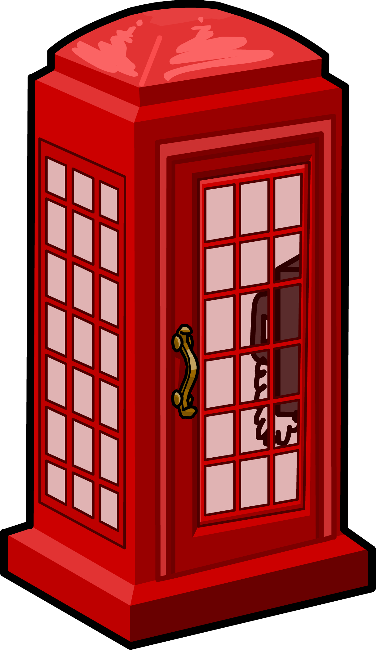 Red Telephone Booth Clipart