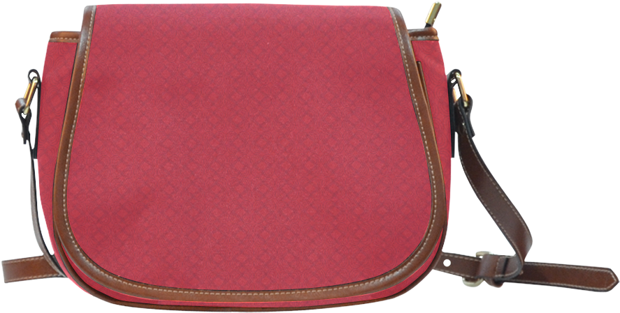 Red Textured Crossbody Handbag