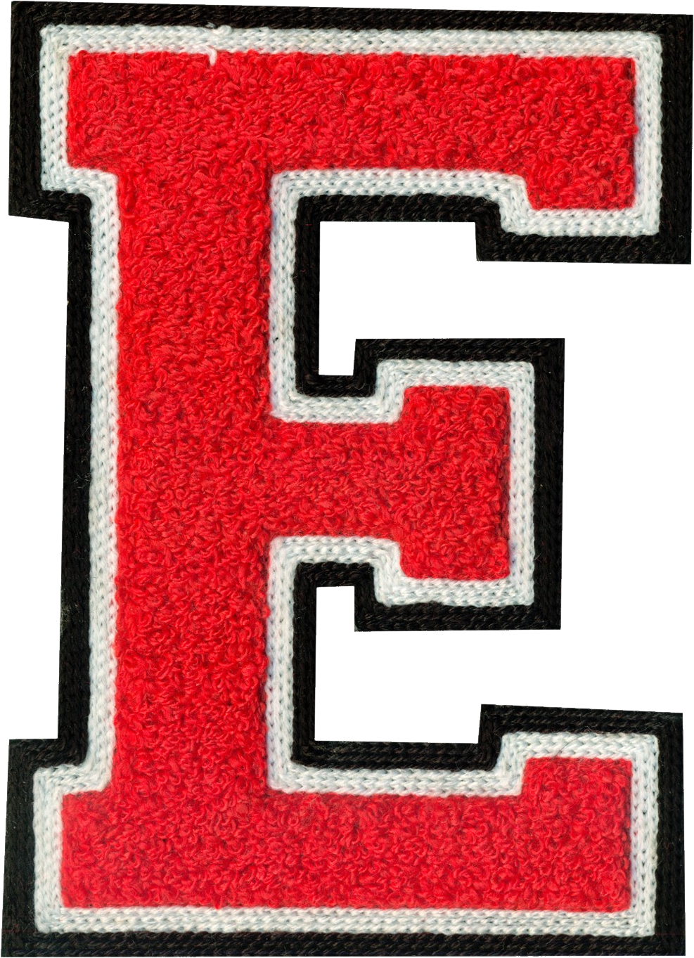 Red Textured Letter E