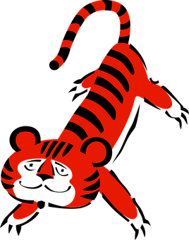 Red_ Tiger_ Silhouette_ Vector