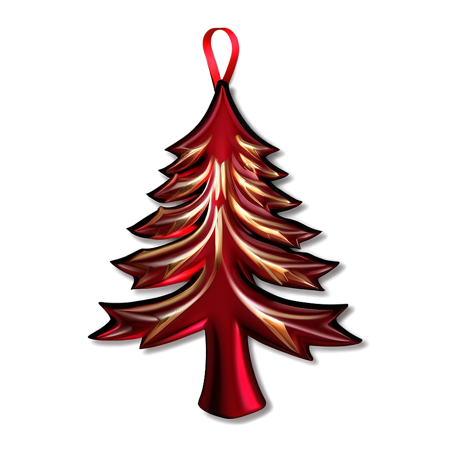 Red Tree Ornament Png 9