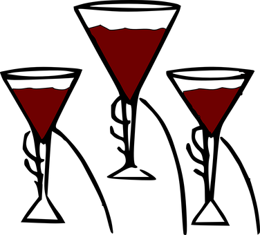 Red Triangle Formation Abstract