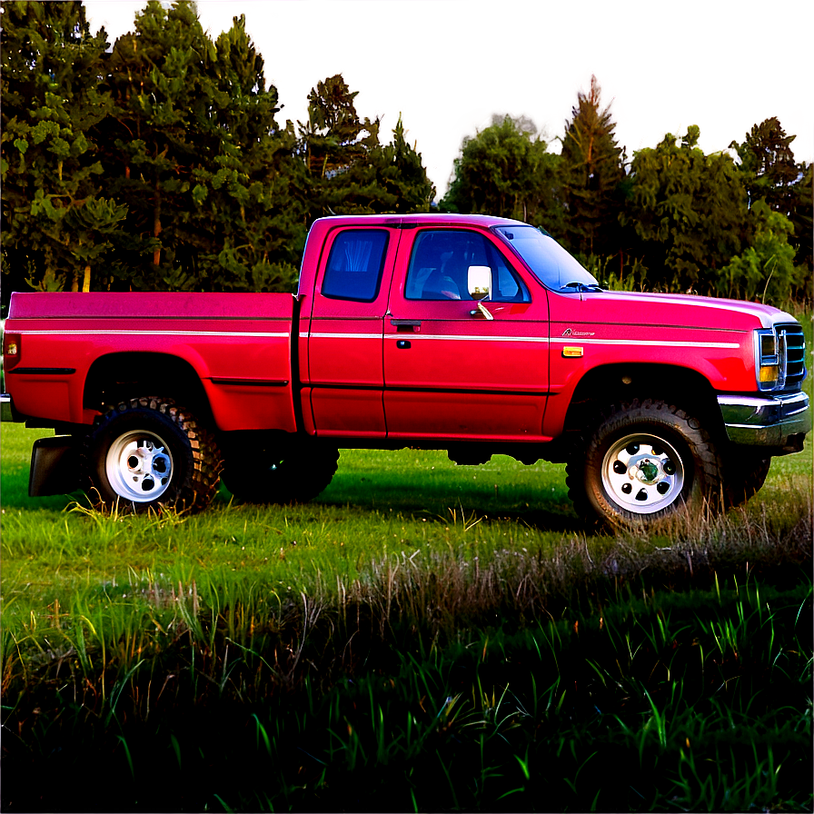 Red Truck In Field Png Gof26