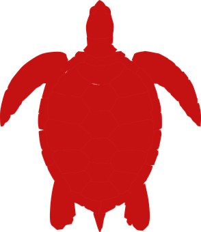 Red Turtle Silhouette