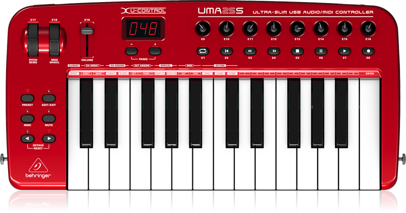 Red U S B M I D I Keyboard Controller