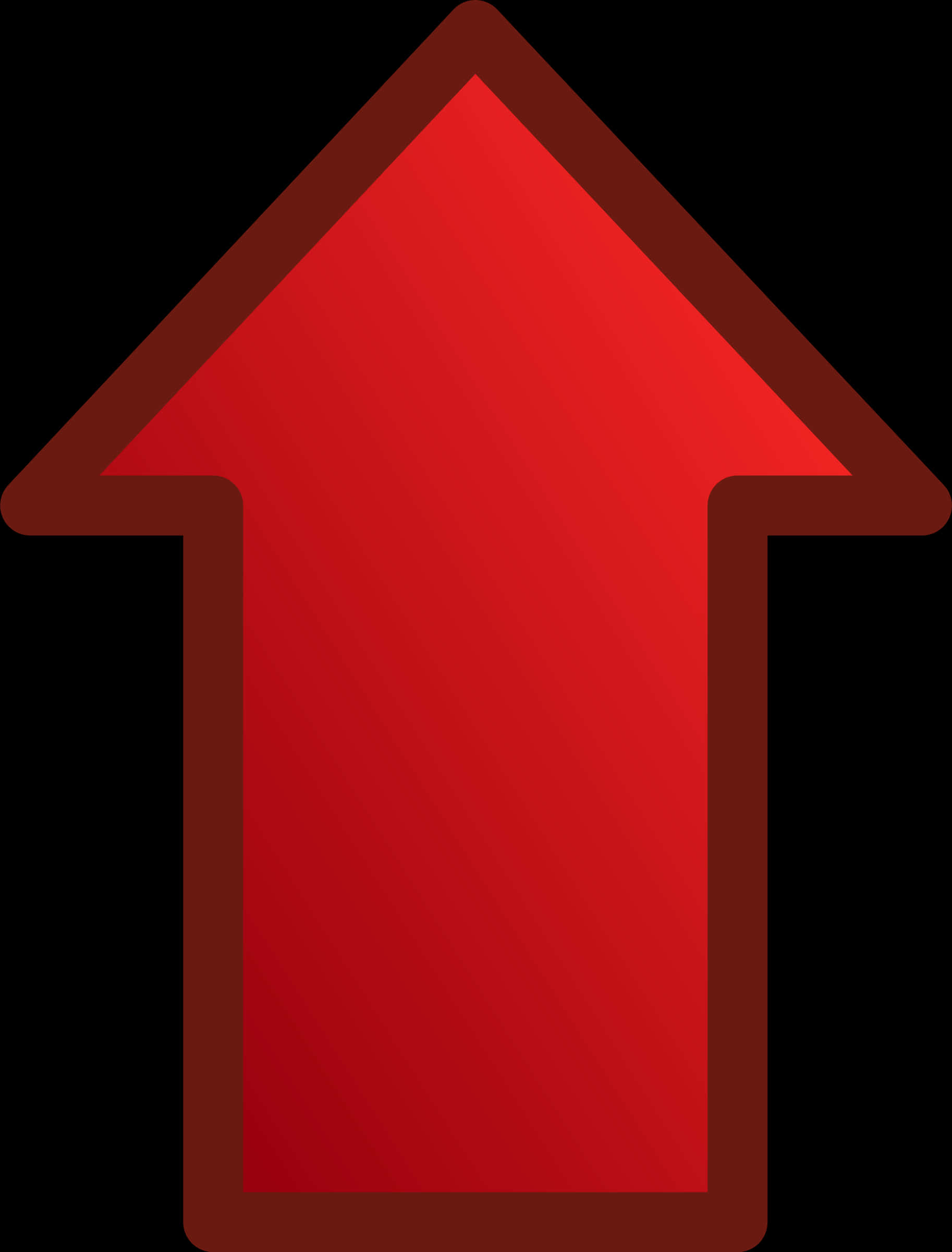 Red Upward Arrow Graphic