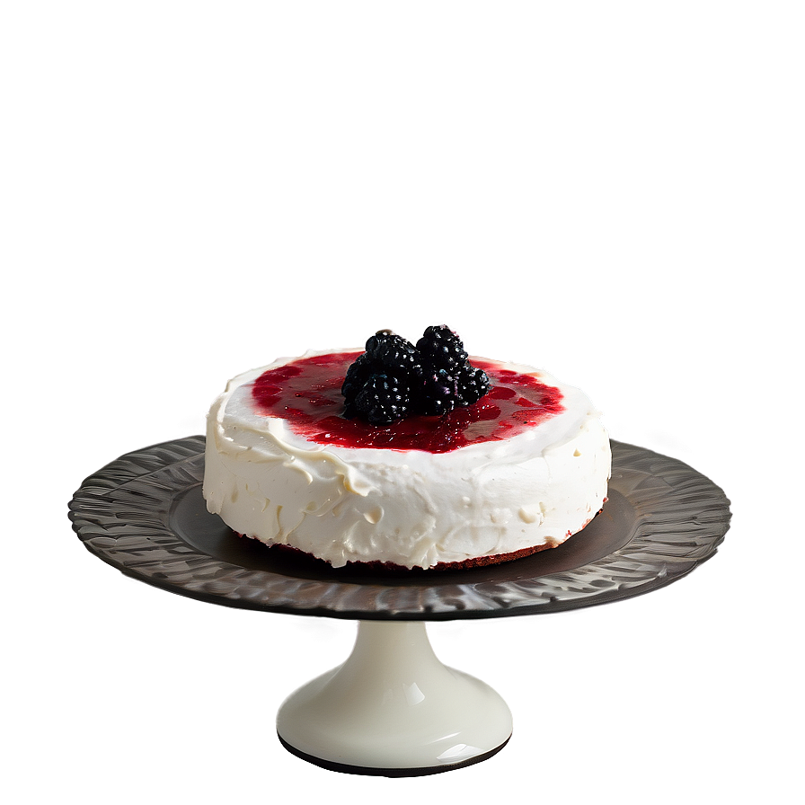 Red Velvet Cake With Blackberry Compote Png 8