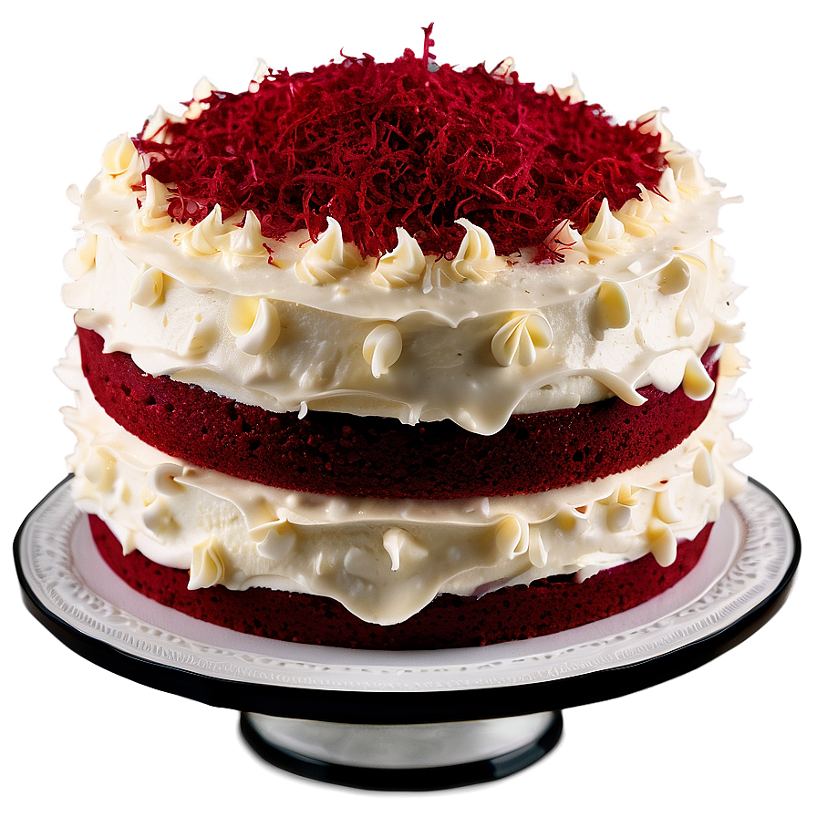 Red Velvet Cake With Coconut Cream Frosting Png Nas76