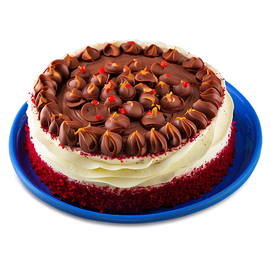 Red Velvet Cake With Nutella Frosting Png 06292024