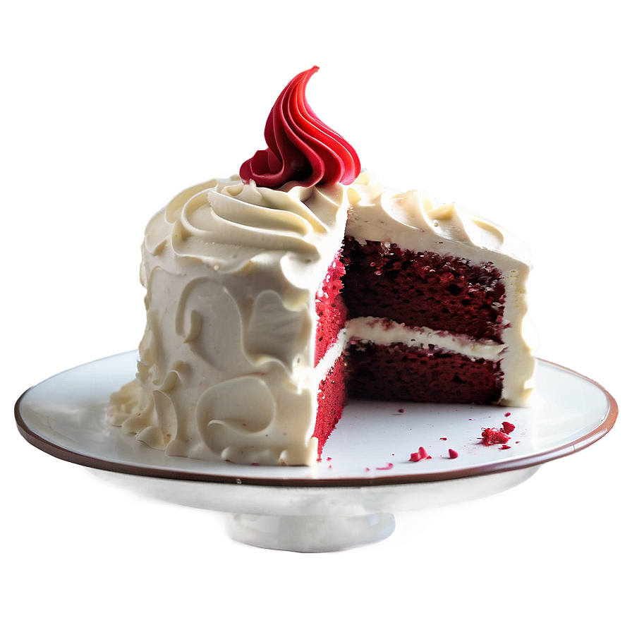 Red Velvet Cake With Nutella Frosting Png Dhy83