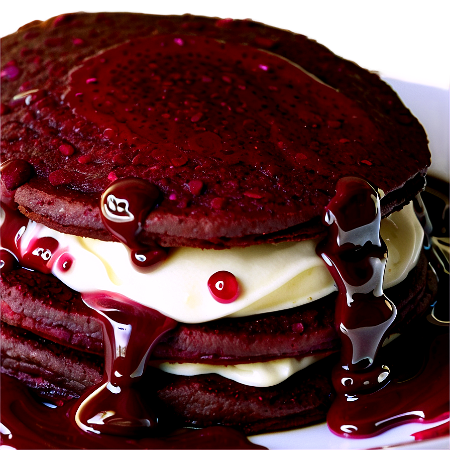 Red Velvet Pancakes Png Bnr78