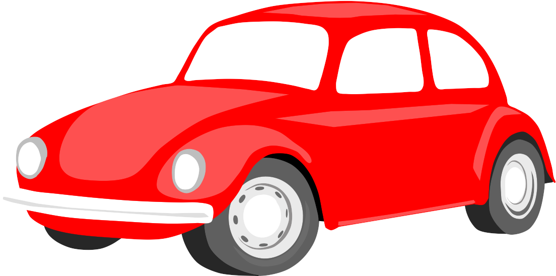 Red Vintage Volkswagen Beetle Illustration