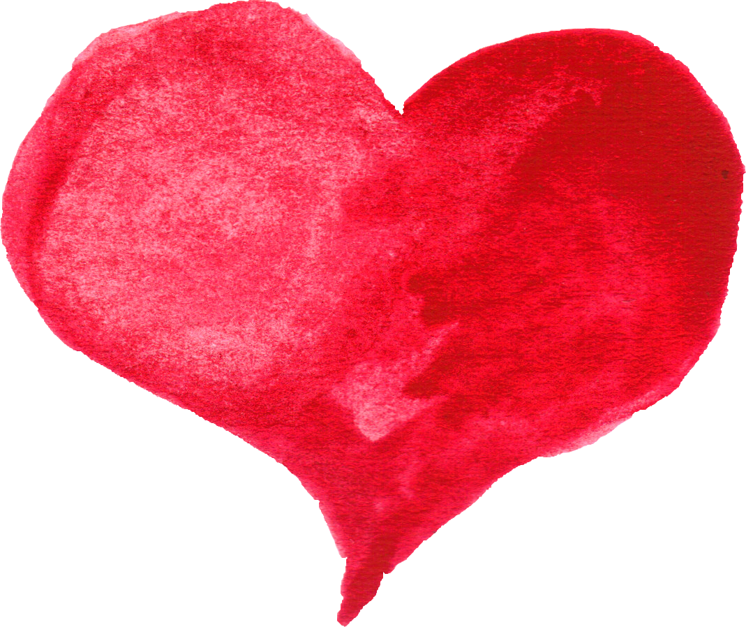 Red Watercolor Heart Transparent Background.png