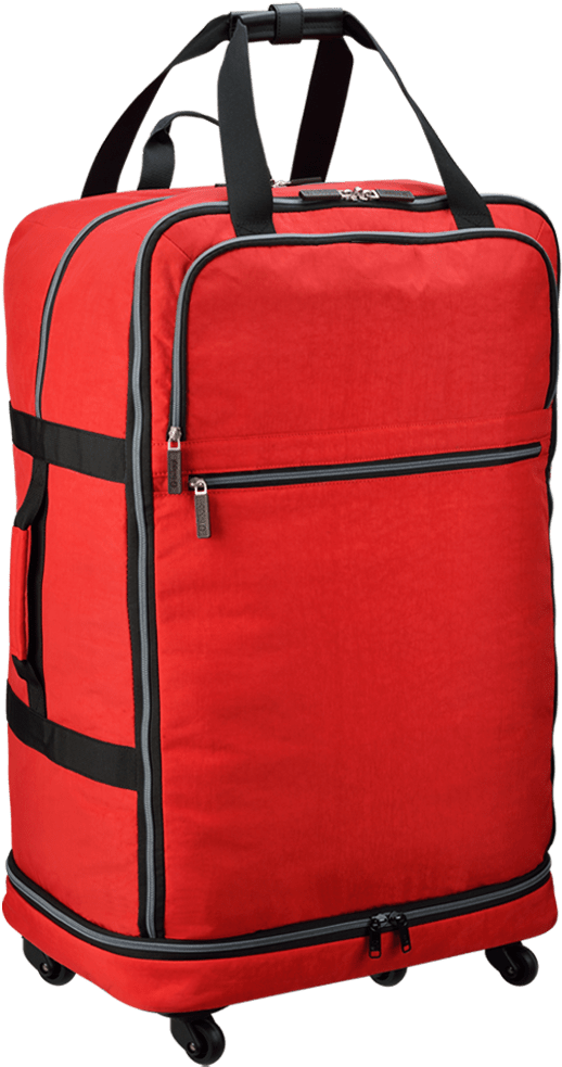 Red Wheeled Travel Bag