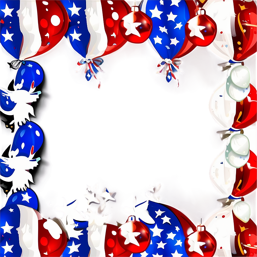 Red, White, And Blue Decorations Png Dxl52