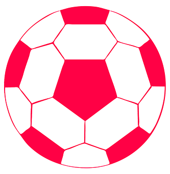 Red White Soccer Ball Illustration