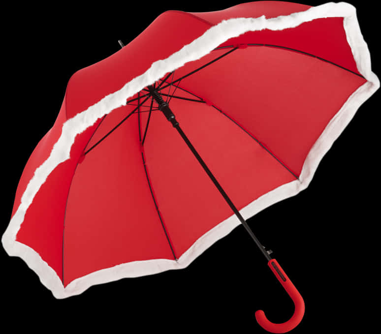 Red White Trimmed Umbrella