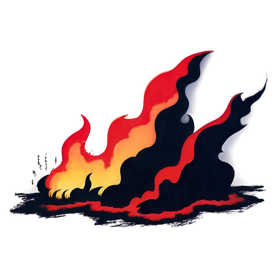 Red Wildfire Illustration Png 06252024