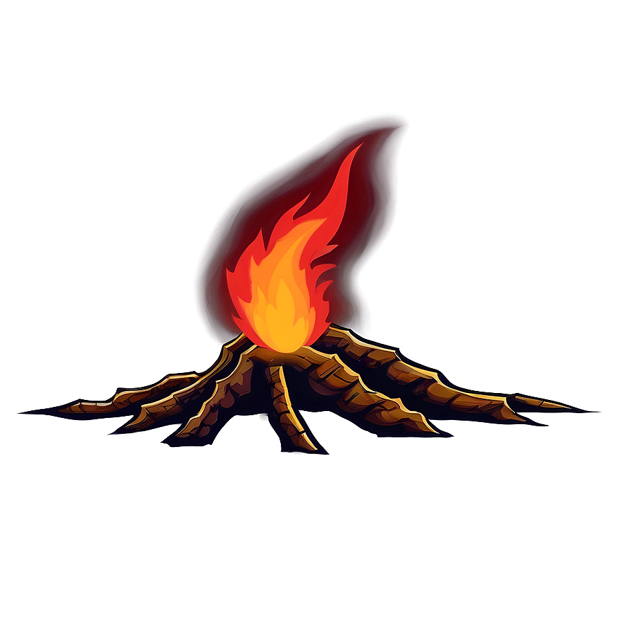 Red Wildfire Illustration Png 06252024