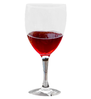 Red Wine Glass Black Background