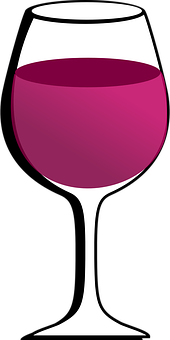 Red Wine Glass Vector Illustration