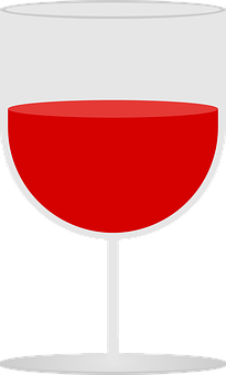 Red Wine Glass Vector Illustration