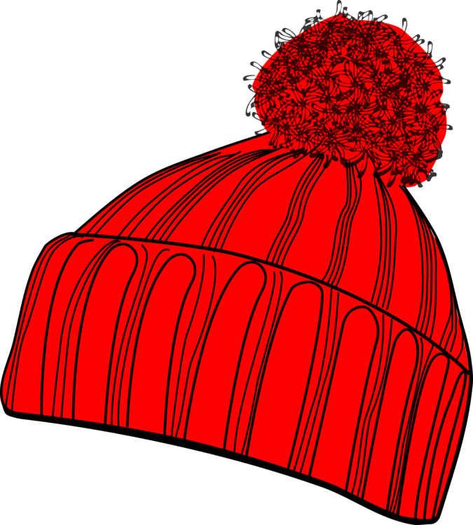 Red Winter Beanie Illustration