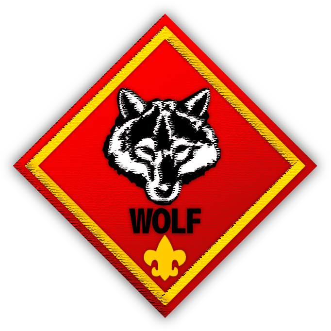 Red Wolf Logo Diamond Shape