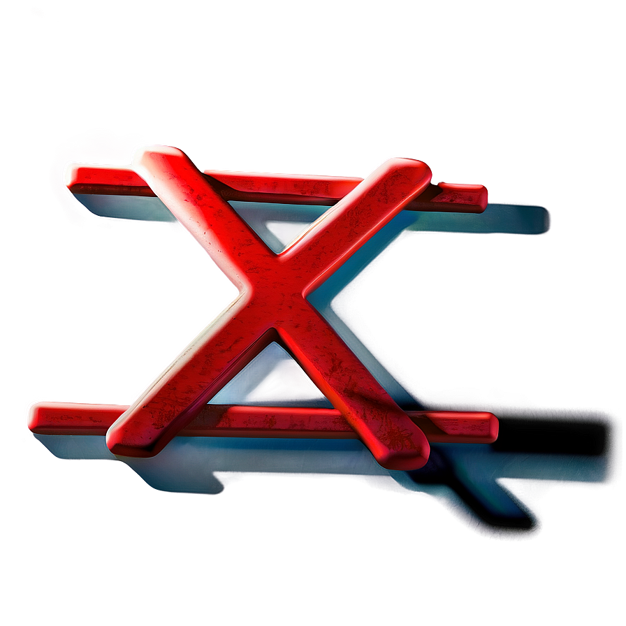 Red X With Shadow Png Cel98