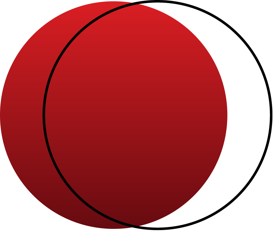 Redand Black Circle Overlap