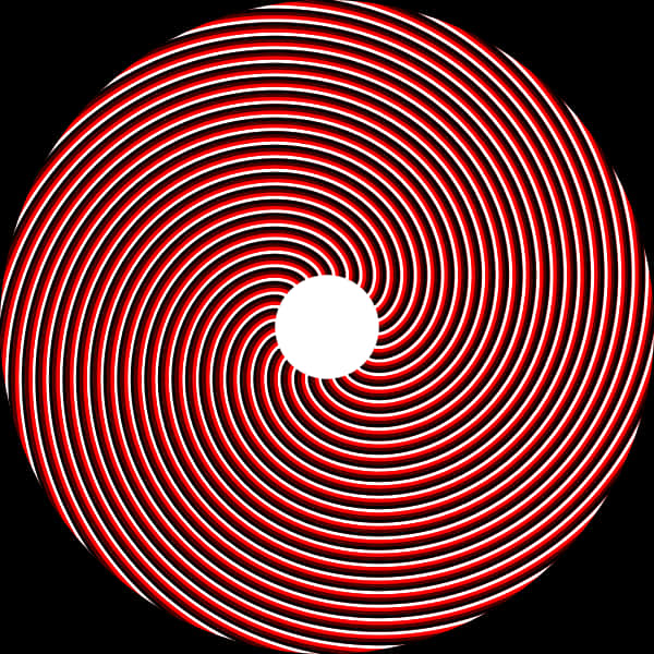 Redand Black Concentric Circles Vector