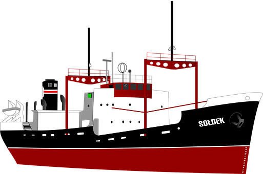 Redand Black Ship Illustration