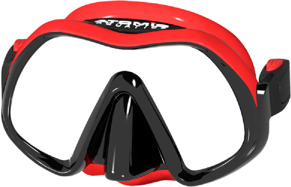 Redand Black Snorkeling Mask