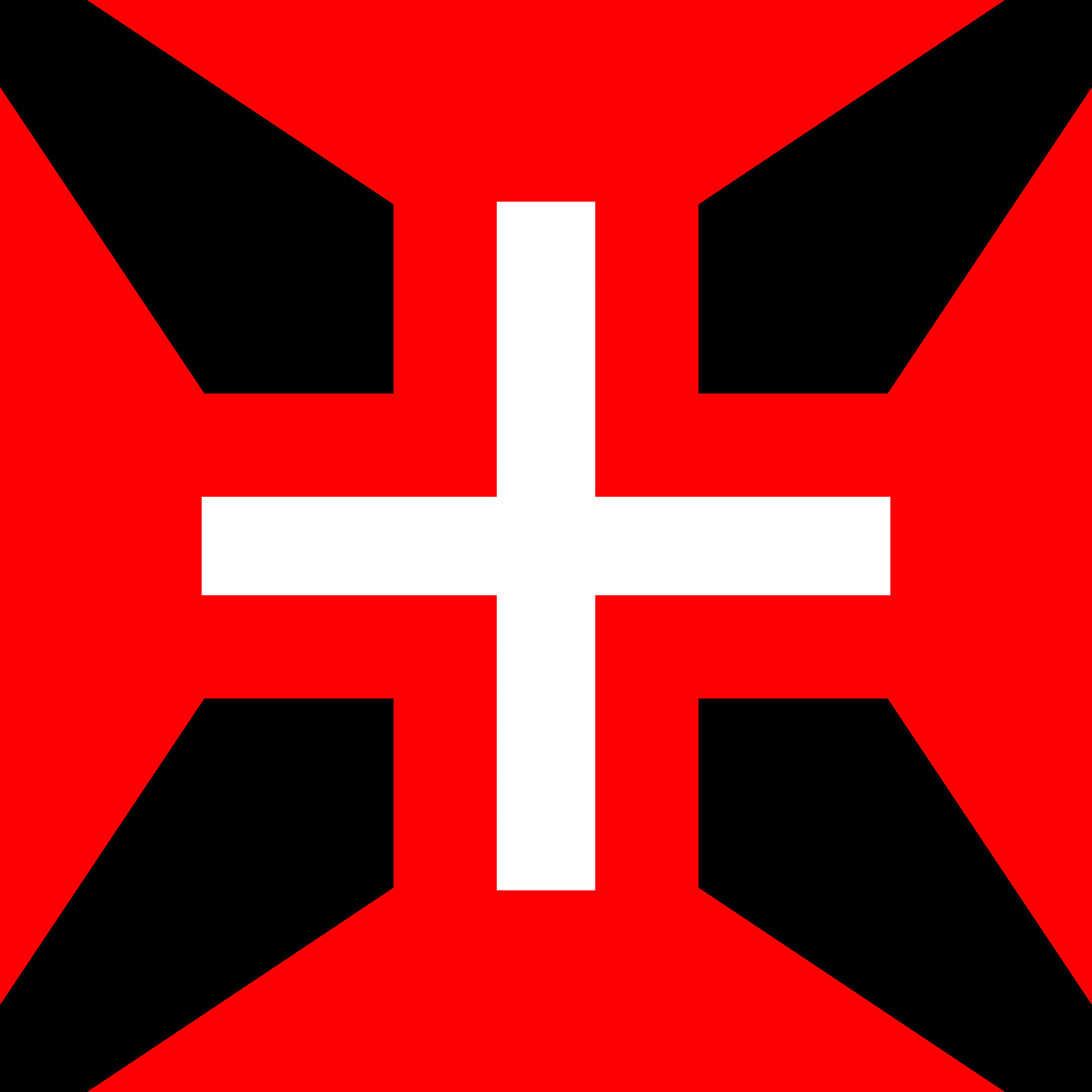 Redand Black Teutonic Cross