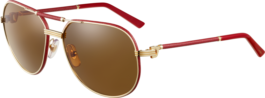 Redand Gold Aviator Sunglasses