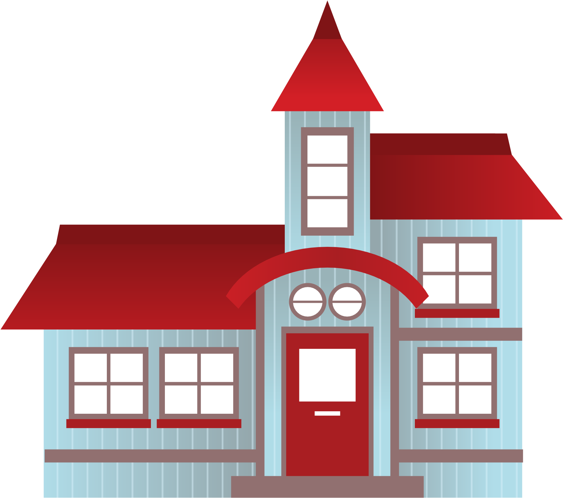 Redand Gray Vector House