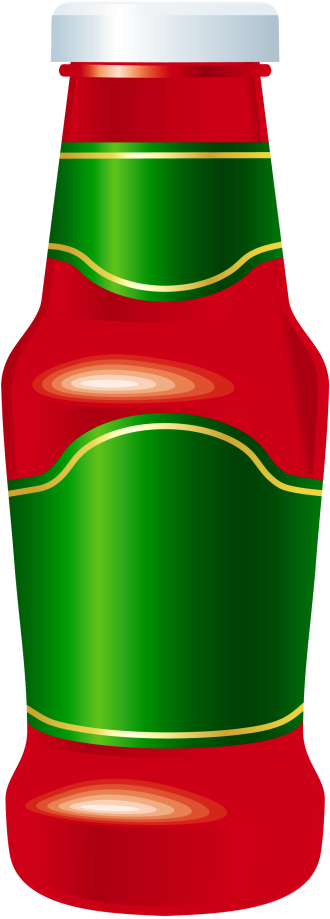 Redand Green Ketchup Bottle Vector