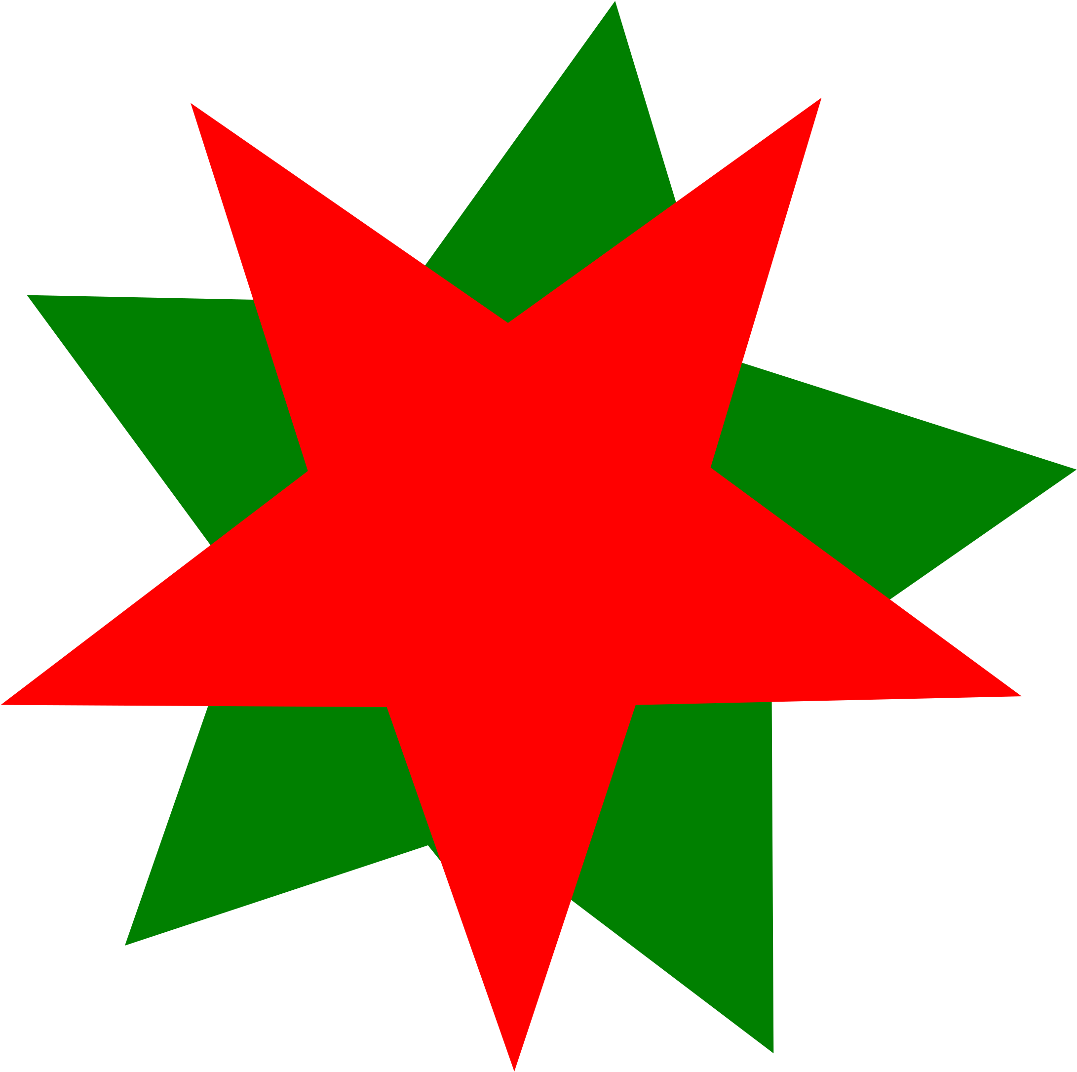 Redand Green Star Graphic