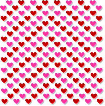 Redand Pink Hearts Pattern